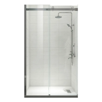 Дверь в нишу Koer SR SD01-120x200-TR-07 прозрачное стекло Easy Clean 8мм, GRAPHITE (KR5378)